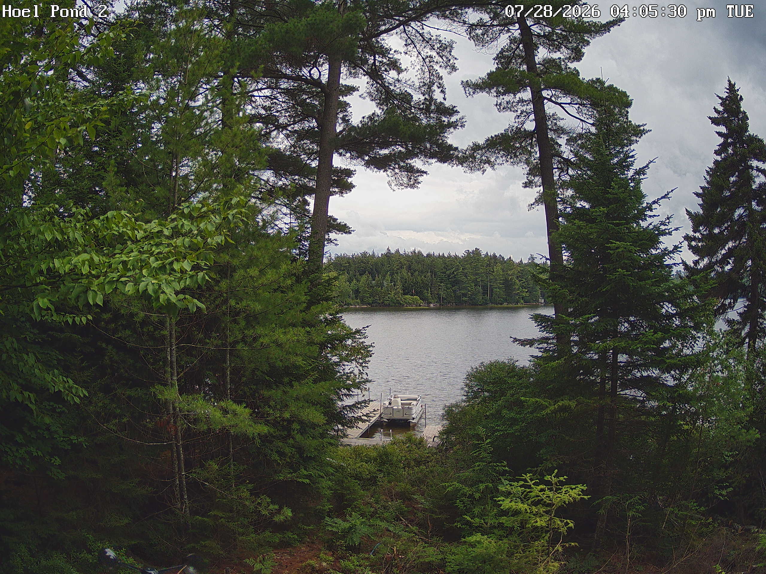 Camera #2 View of Hoel Pond - Click on photo for HD.